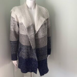 ModCloth chunky stripe cardigan with pockets size small